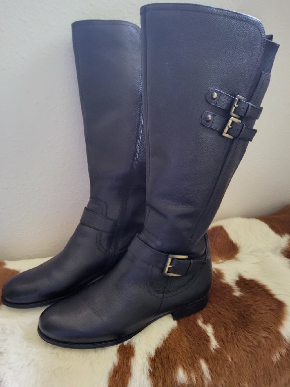 Naturalizer Women's Jessie Knee High Wide Calf Boot Black Size 10